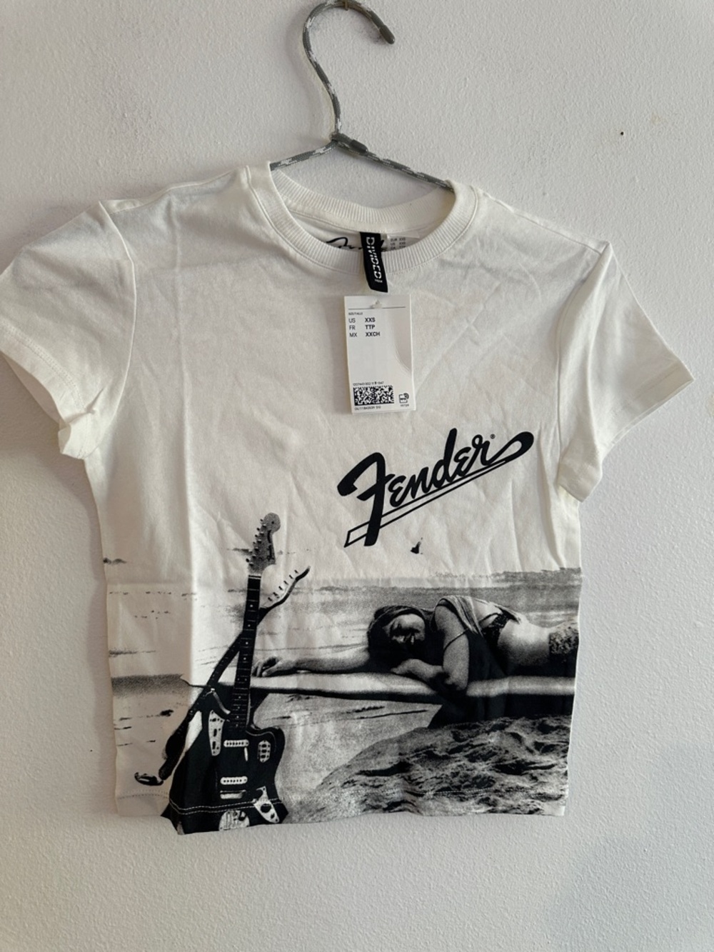 Fender White and Black Graphic Tee